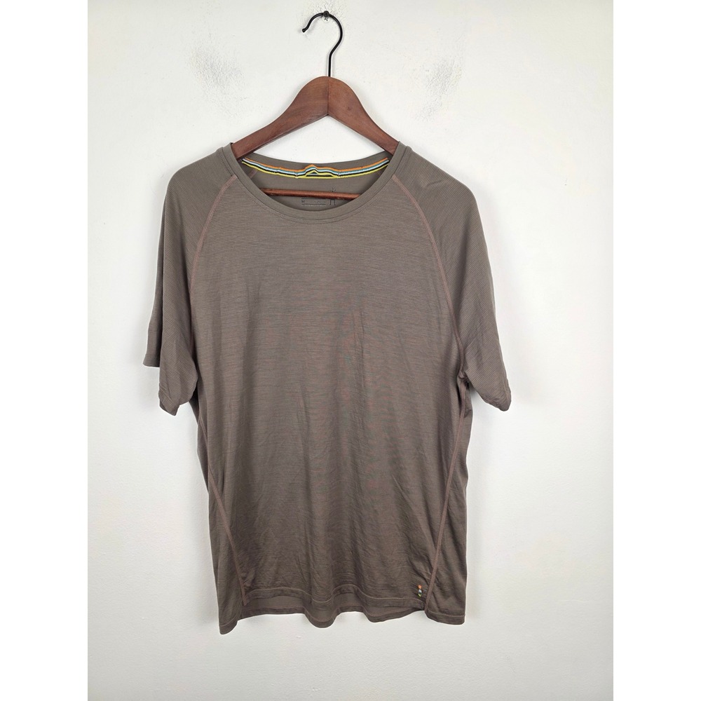 Smartwool Mens Merino 150 Short Sleeve Tee Taupe Brown Base Layer Size M